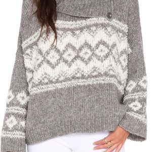Free People Fairisle sweater gray XS
